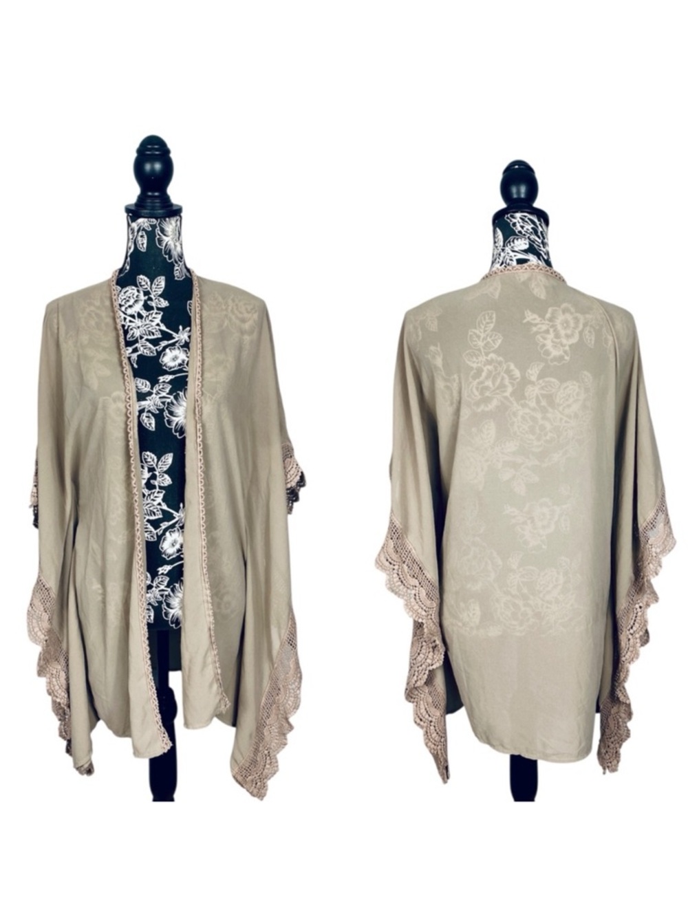 5 for $25 Crescent Clothing mauve oversized sheer open front cardigan size small